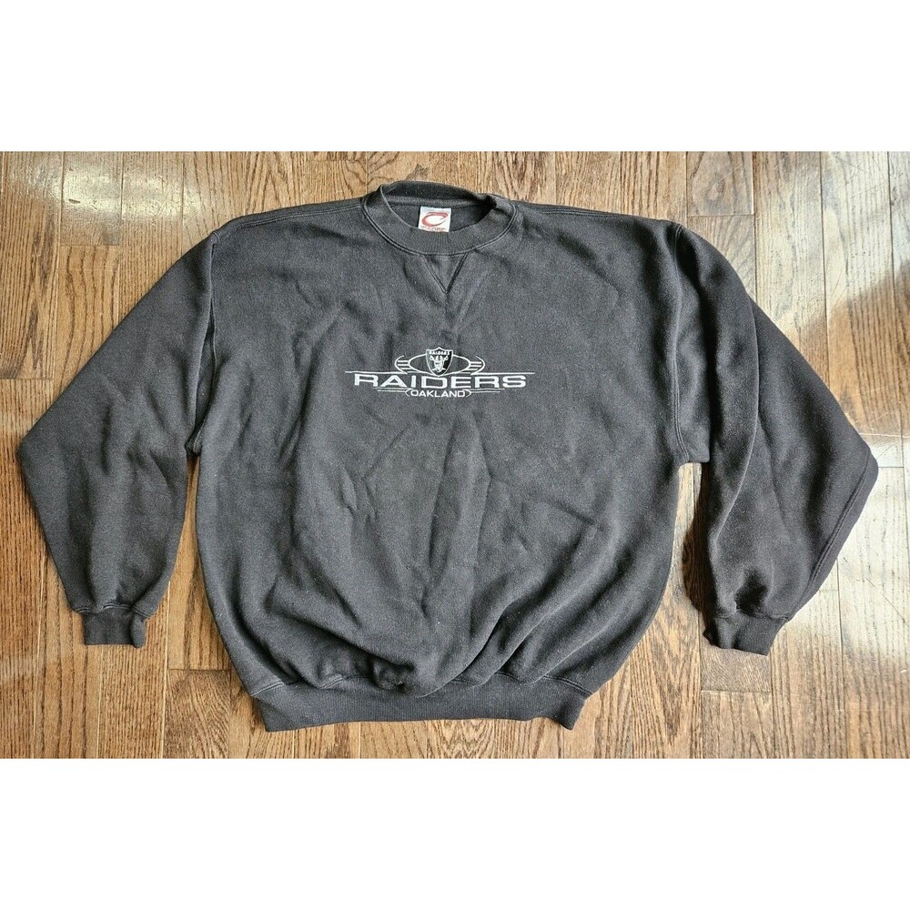 Vintage Oakland Raiders 1990s Crewneck Sweatshirt Size L Cadre Athletic